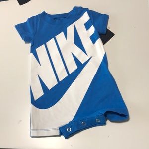 Blue Short Sleeve Nike Romper